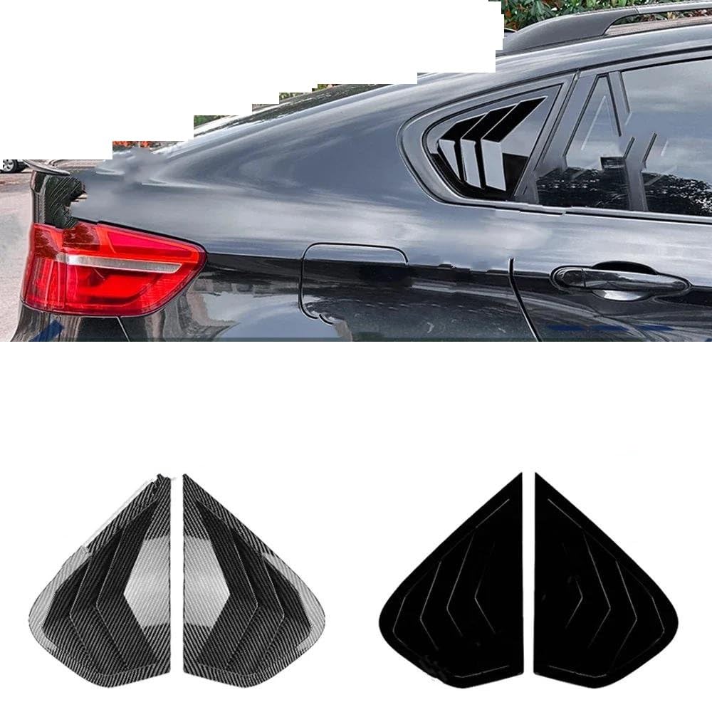 Laterale Lunotto Posteriore Ala Trim Per X6 Per E71 Per E72 2008-2014 Nero Auto Lunotto Posteriore Lato Otturatore Feritoia Copertura Trim Adesivo Spoiler Tuning | Carbon Look