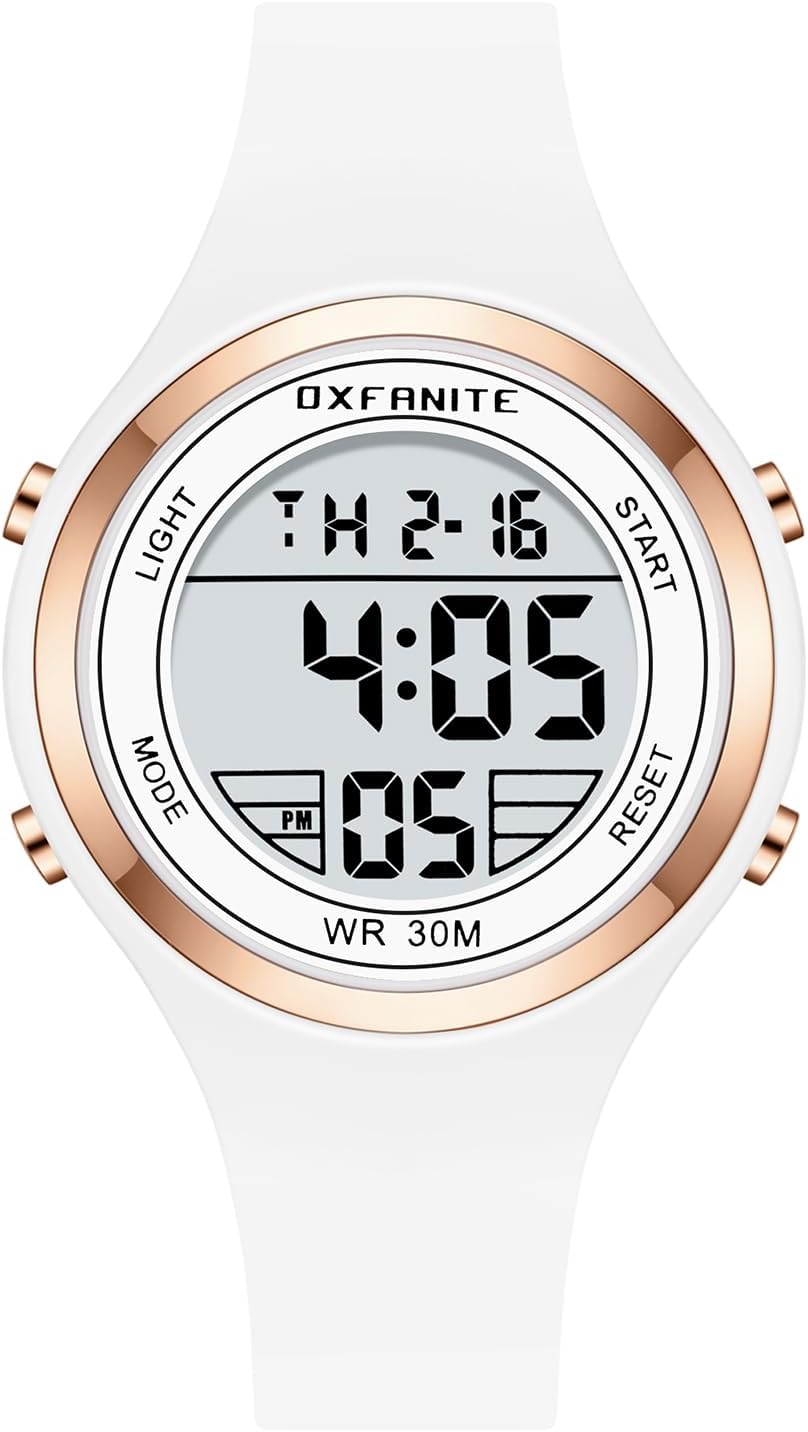 Dayllon Women's Watches Fashion Outdoor Sport Waterproof Watches with Silicone Band Stopwatch Alarm Clock Calendar LED Multifunction Ladies Wristwatch White1 image 2 of 7 B0DP21WQR9