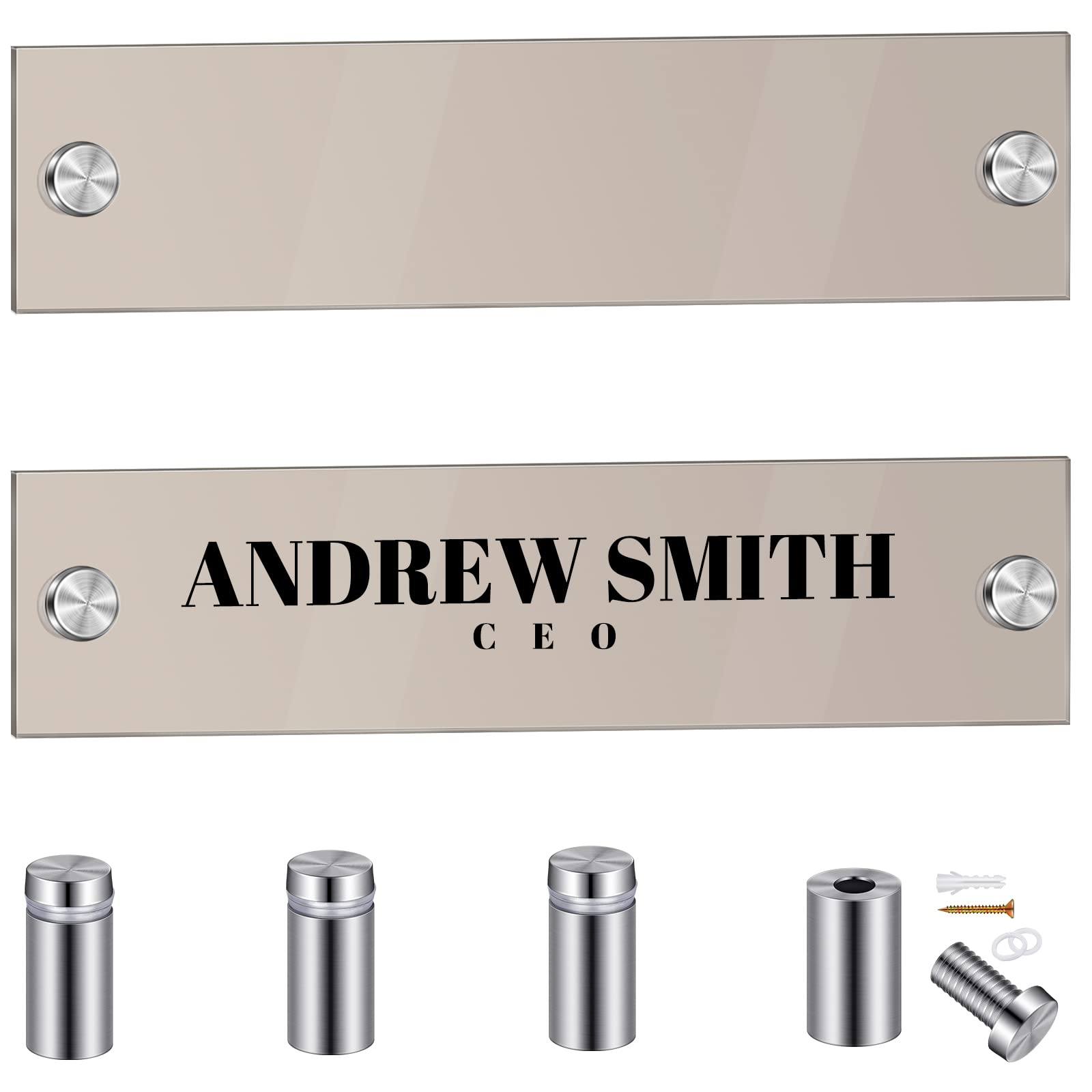 Buy 2 Pack 7.8 x 1.7 Inch Office Wall Name Plate Sign Complete Sign