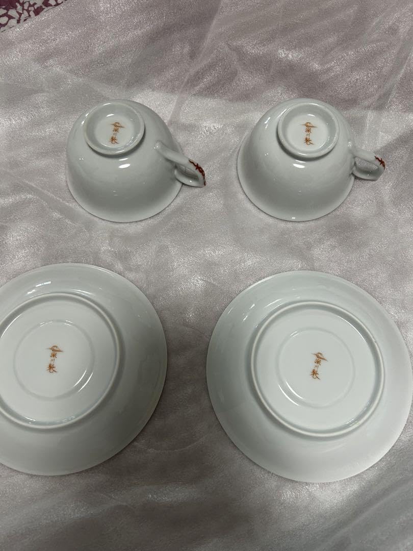 Amazon.co.jp: 深川製磁 寿赤絵 ペア碗皿 カップ&ソーサー : ホーム