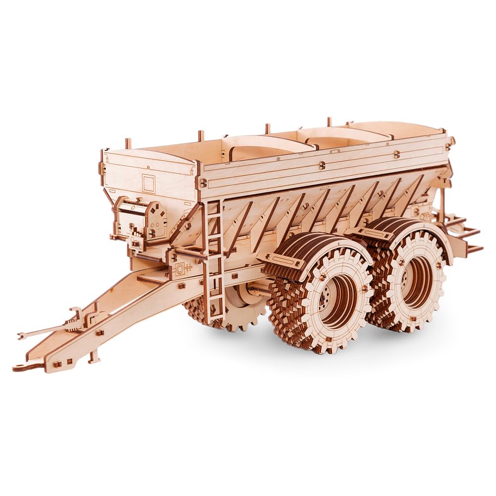 EWA Eco-Wood-Art- Trailer for Rompecabezas mecánico 3D del Remolque para Kirovets K-7M K-7M-Rompecabezas Madera Adultos y Adolescentes-Montaje sin pegamento-206 Piezas, Color Naturaleza (206)