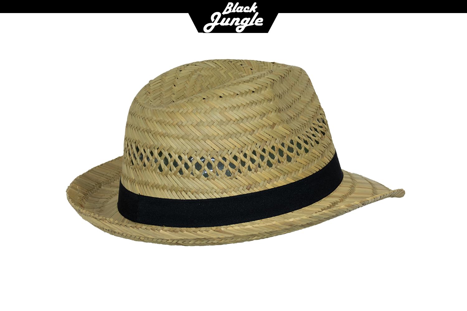 Black Jungle Cappello di Paglia Varadero Cappello Naturale Cappello Estivo di Paglia Cappello Avana Cappello Unisex Fedora Bogart