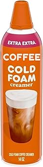Cold Foam Extra Extra Coffee Creamer – Rich & Sweet Cream Flavor, 14 oz Bottle – Perfect for Iced Coffee, Lattes, Cold Brew – Refrigerated Dairy Creamer from Dunkin Donuts