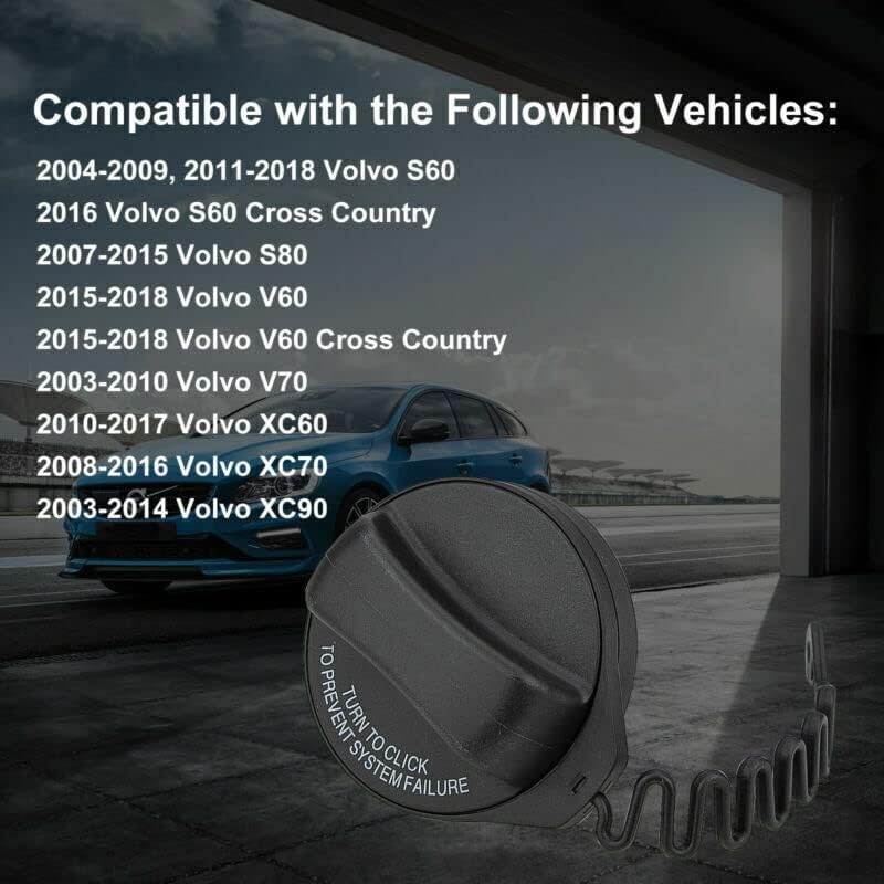 Miniatura 4 de Tapa de gasolina para llenado de combustible para Volvo V70 S60 XC90 S80 XC60 V60 Cubierta del tanque de combustible de aceite de coche 31392044