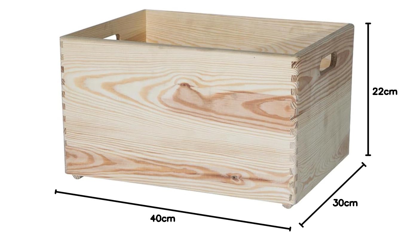 Siena Garden Caja multiusos de 40 x 30 x 22 cm, pino FSC 100%
