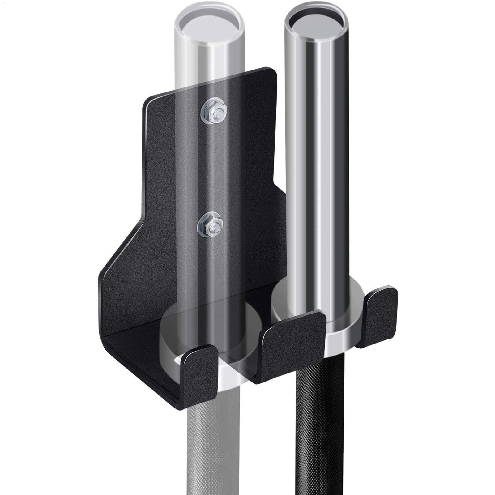 Scaffale portaoggetti per bilanciere, staffa in acciaio resistente, montaggio verticale, organizer compatto da parete, supporto per attrezzi da fitness per sala allenamento in garage, espositore per