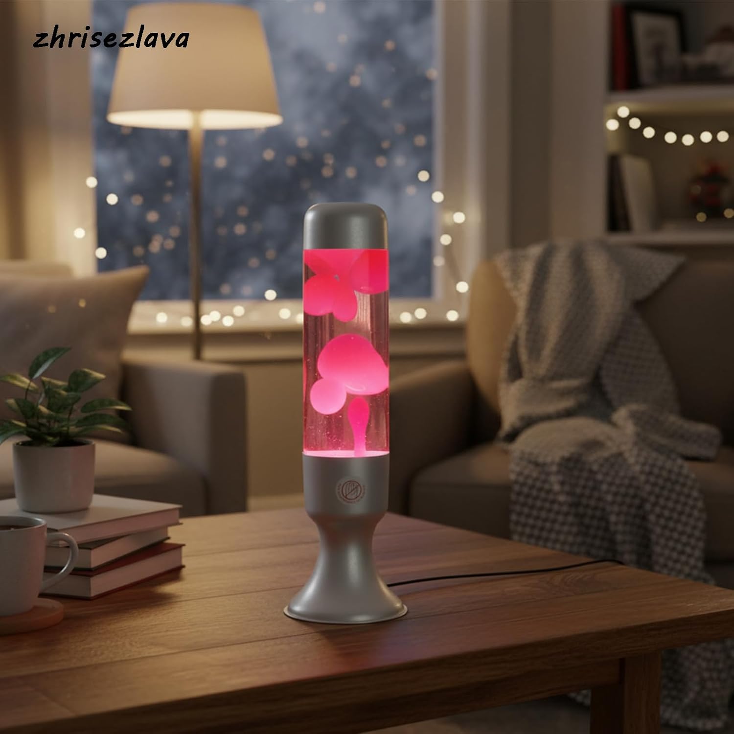 16 Inch Liquid Lamp, Pink Wax Motionin Liquid Motion Light, Calming and Entertaining Lamp, Night Light Home Decor for Meditation, Amazing Gifts for Adults & Kids, Silver Base.（jbd）
