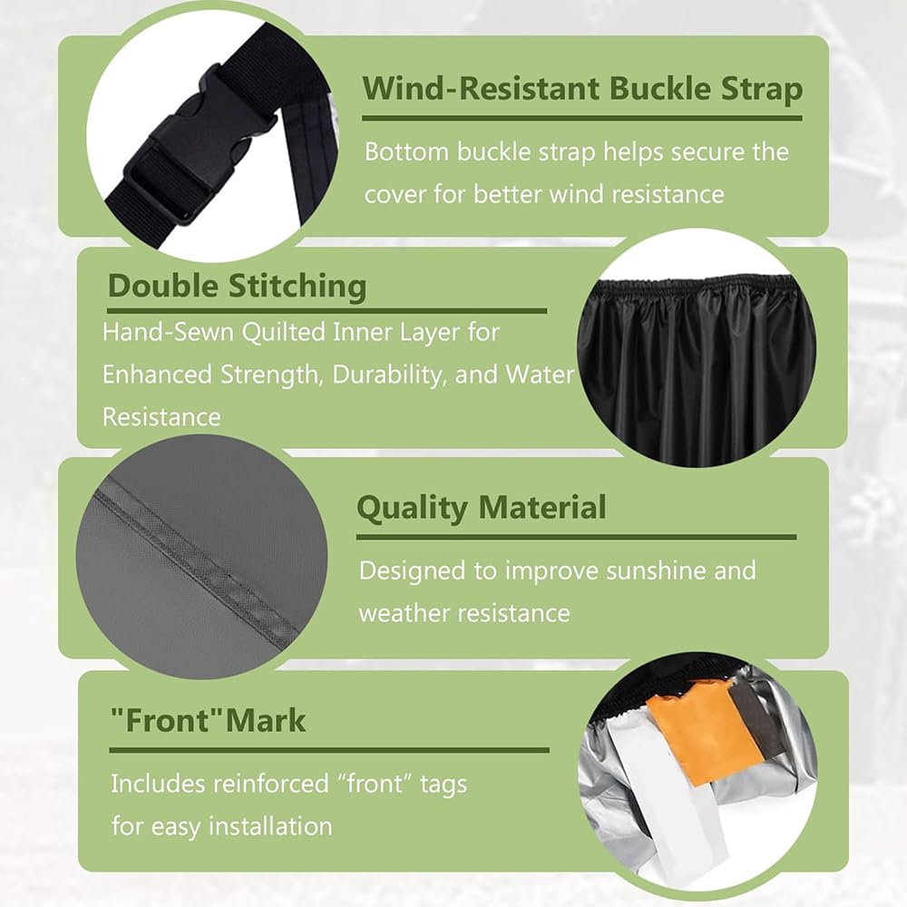 Housse Quad pour Kymco MXU 700 DX 2005-2021 2022 2023 2024 2025 2026+, Bache Moto Exterieur Étanche, Oxford ATV Bâche Protection Pluie et Neige Quad Accessoires,A/Green