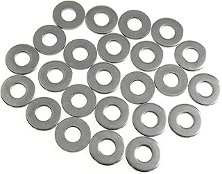 Flat Washer LUORNG 24pcs M8 20mm Outer Diameter 304 Stainless Steel Flat Washer Adjustment Hardware Fitting Accessories Metal Plain Gasket for Bolts & Screws