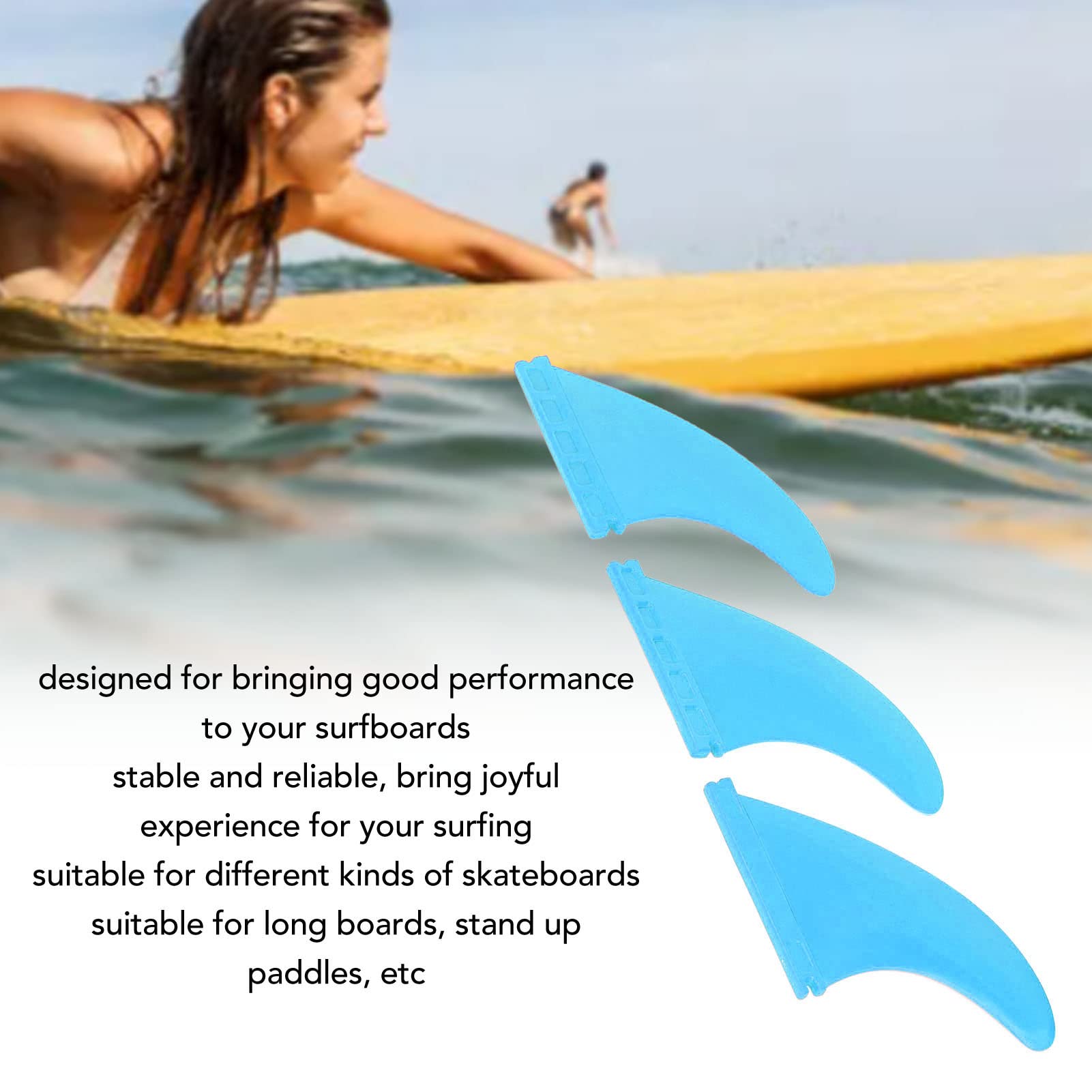 3 Pinne Per Tavola Da Surf In PVC - Propulsori Per SUP E Tavole Lunghe, Ricambio, 4 Colori Opzionali - Foto 10