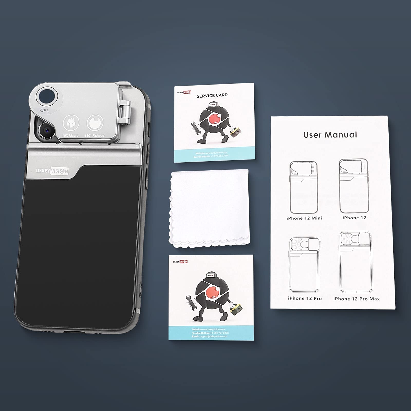 Amazon.co.jp: USKEYVISION iPhone 12専用付属レンズ ケース セット 