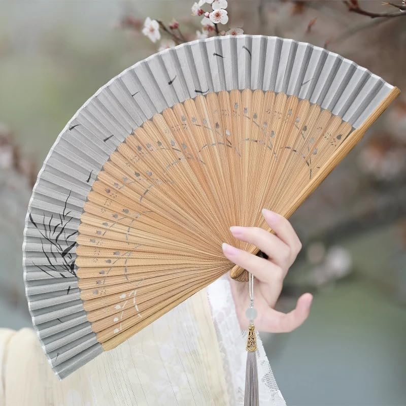Chinese Style Hanfu Cheongsam Fan Ancient Style Dance Folding Fan Summer H M