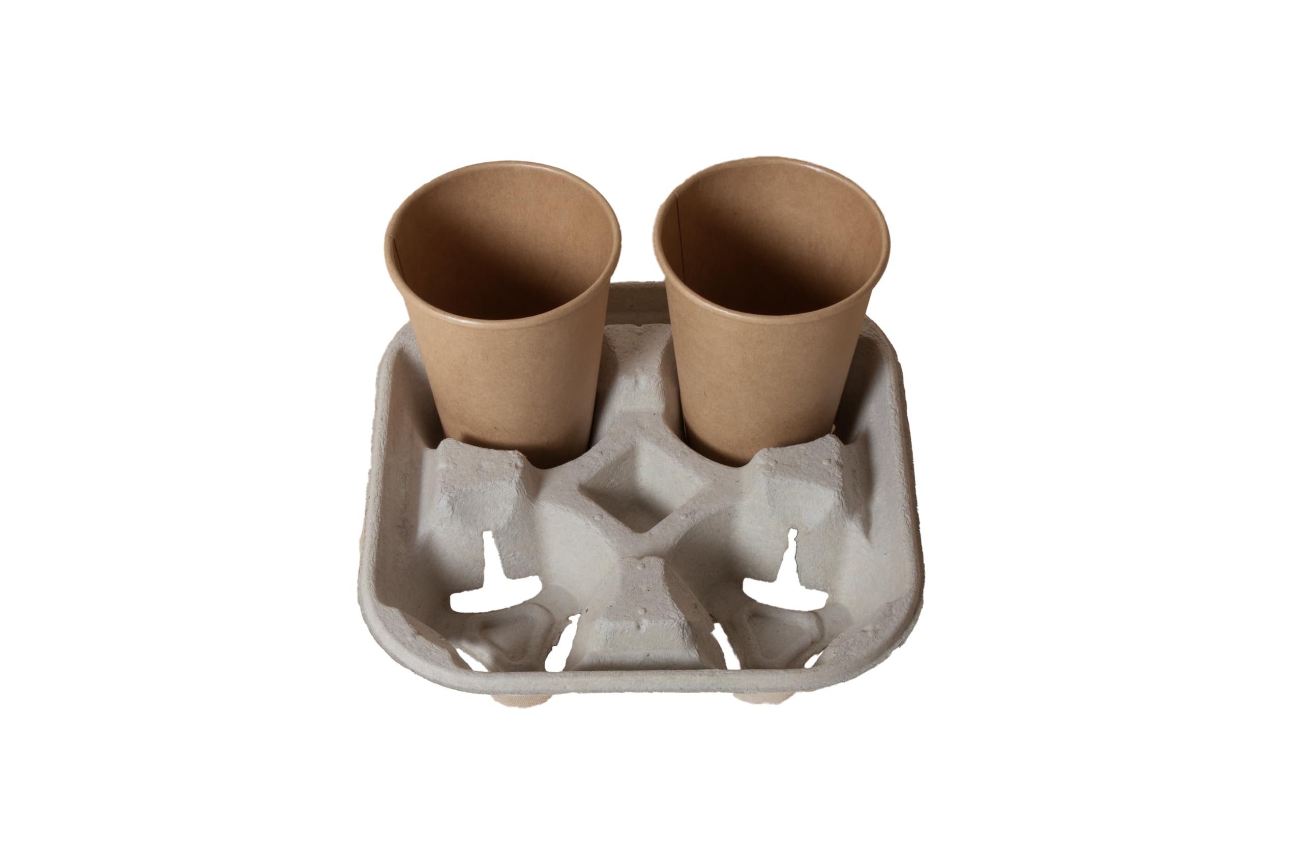 Lot 400 Porte gobelets 4 gobelets - Support de Transport pour Tasses à Café, Accessoire Professionnel pour Service de Boissons à Emporter, 21x21x4 cm