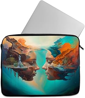 Tat Casual Printed Laptop Carrying Case with Zipper for 15.6" 15" (791) Laptop