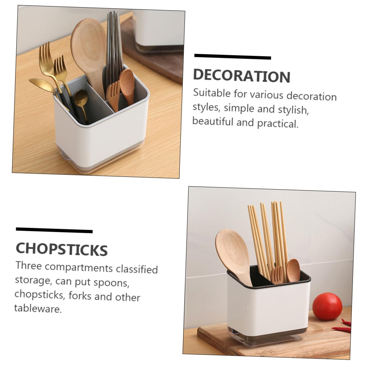 GLEAVI 1pc Detachable Draining Chopstick Storage Rack Scratch Resistant Kitchen Utensil Holder for Home Restaurant and Hotel Use Multifunctional Tableware Organizer
