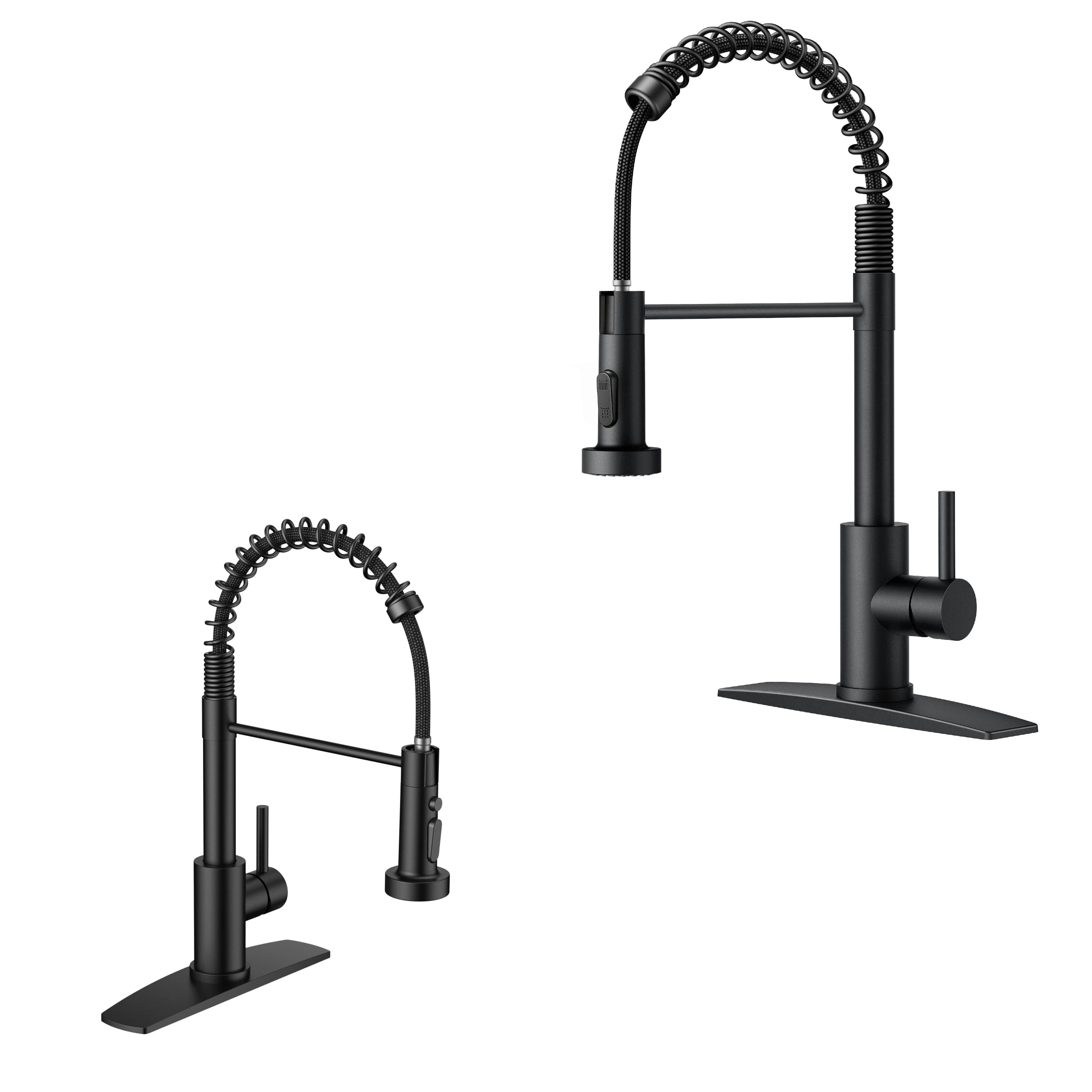 Jnfidosr Black Kitchen Faucet With Pull Down Sprayer And Kitchen Sink Faucet With Sprayer For Laundry Bar Rv Camper