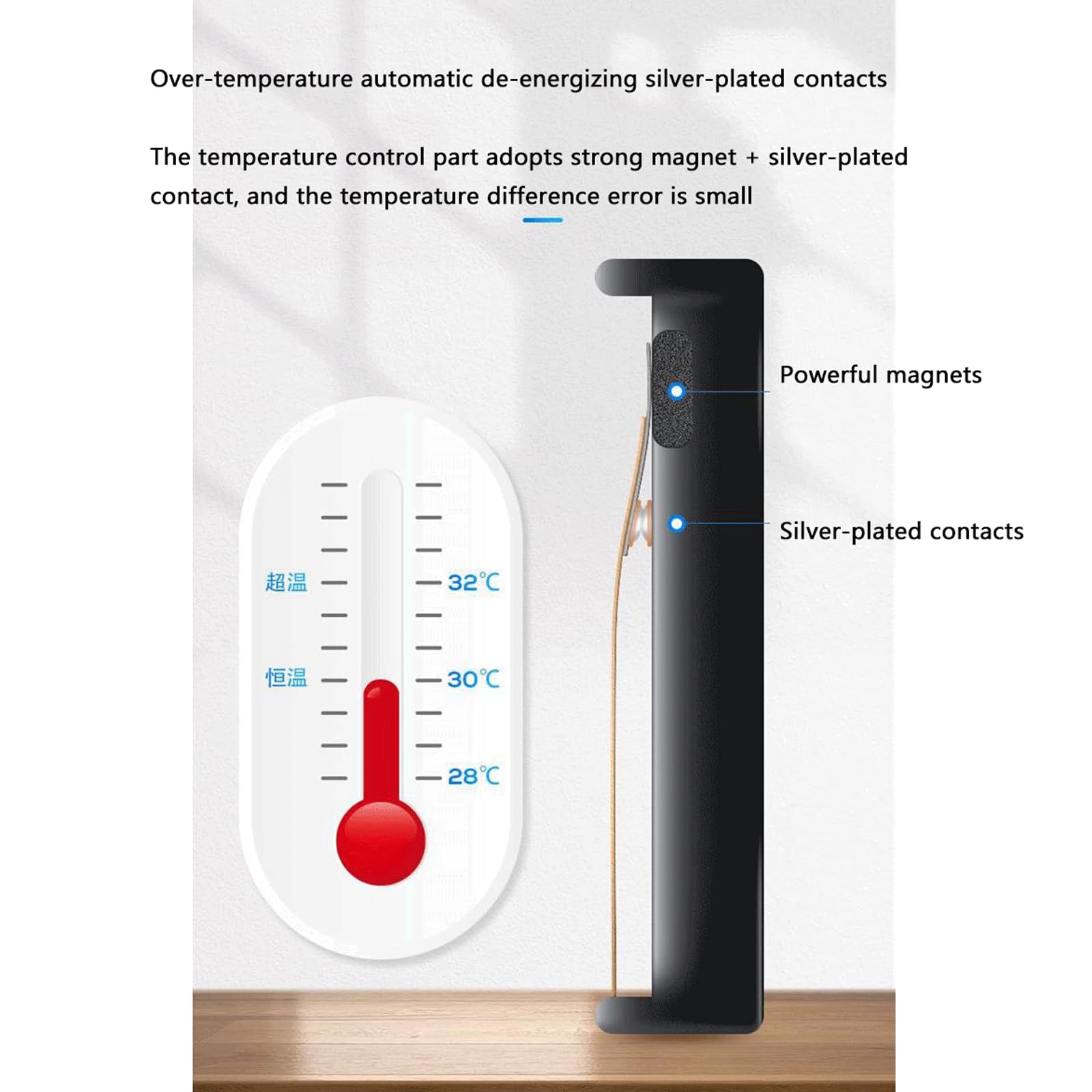 Acquario Riscaldatore in Acciaio Inox Termostato Automatico con Manicotto di Protezione,50W