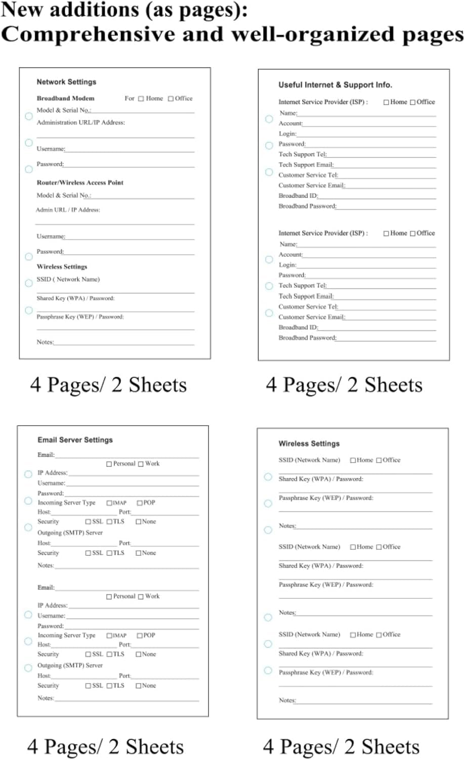 Carnet de mots de passe verrouillable avec onglets alphabétiques, 302 pages vintage en polyuréthane noir, couverture rigide, organiseur d'adresses Internet et de mot de passe, pages rechargeables A5