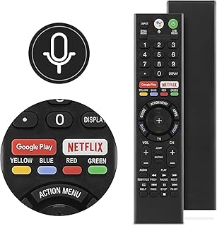 RMF-TX310U Voice Remote Control Replacement for Sony Bravia Smart TVs, Compatible with Sony 4K Smart TV KD and XBR Series, with Google Play and Netflix Buttons