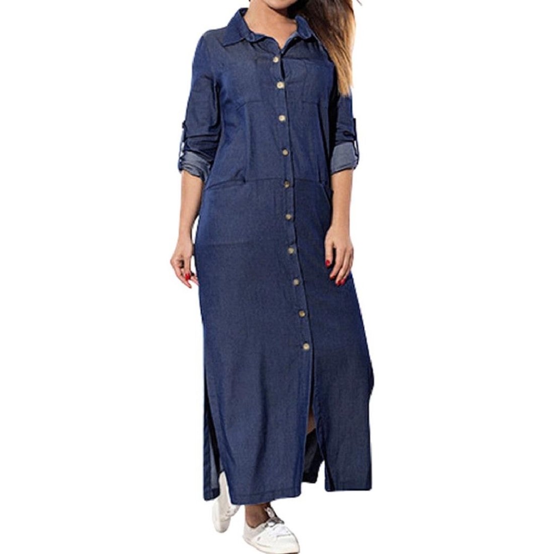 Denim Dress Long The Dress Shop