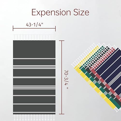 Miniatura 5 de PetGoodie Toalla de playa turca con bolsa de red de viaje de algodón orgánico, toalla prelavada, toalla de playa altamente suave de secado rápido,