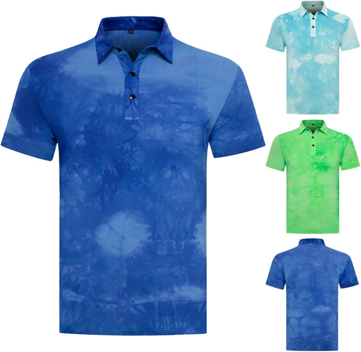 [Taopagii] ゴルフウェア ポロシャツ ボタンダウン 男性 半袖 Tシャツ 薄い 軽い 吸汗速乾 柔らかい カジュアル 快適