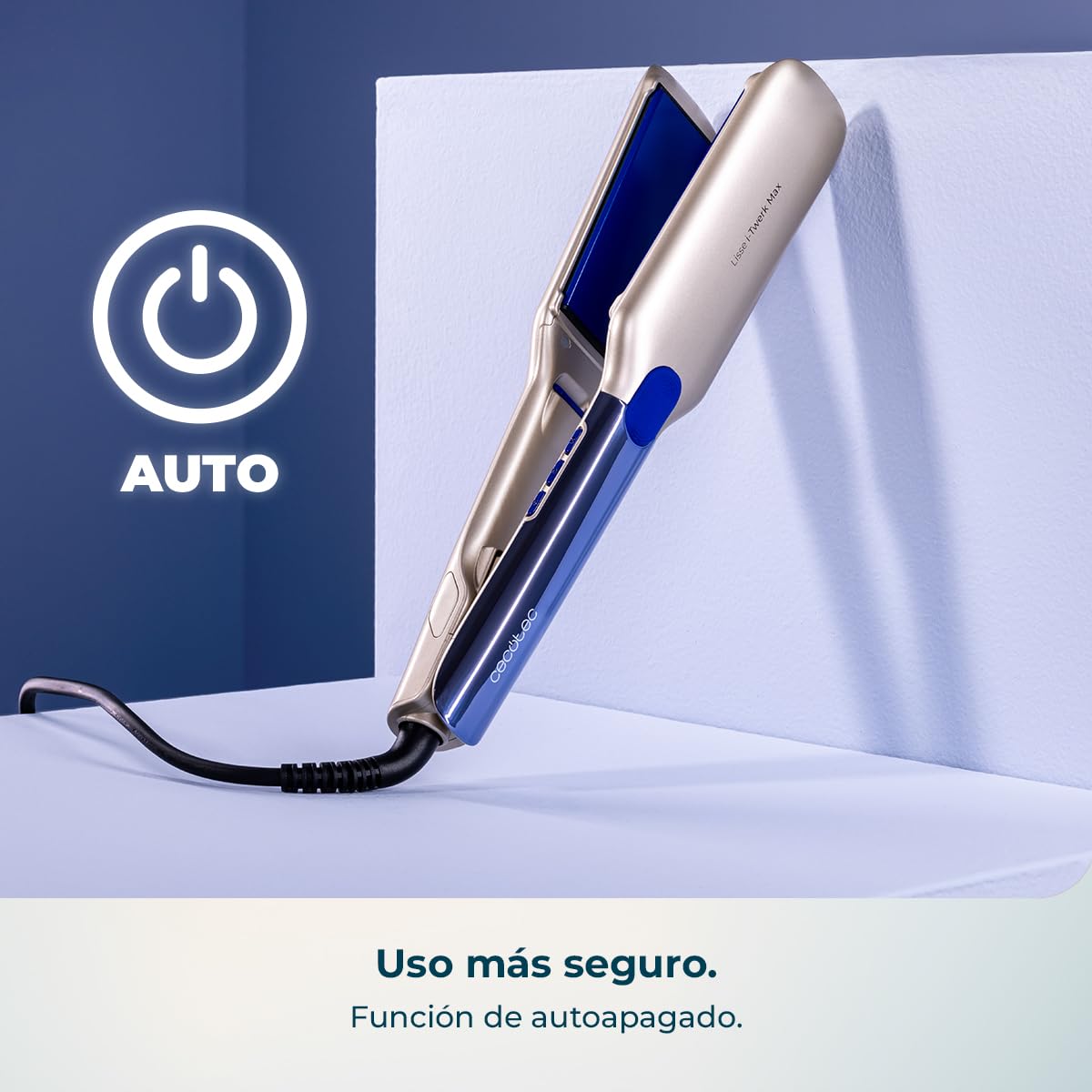 Cecotec Plancha de Pelo Placas Anchas y Vibratorias Lisse i-Twerk Max. Tecnología Infrarrojos e Iónica, 160º-230ºC, Revestimiento Cerámica y Turmalina, Calentamiento Rápido, Pantalla Integrada