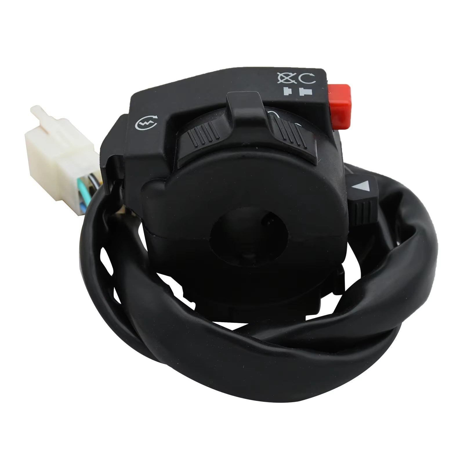 Interruttori A Pulsante Degli Indicatori Di Direzione Del Motociclo Per Scooter Universale ATV, Faro Lontano, Luce Del Clacson Di Avviamento Elettrico Comando Manubrio(Switch)