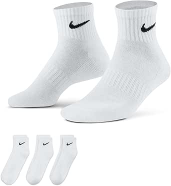 NIKE(ナイキ) ソックス ユニセックス ナイキ 3P エブリデイ クッション クウォーター ソックス SX7667（100） 100：ホワイト 25-27cm
