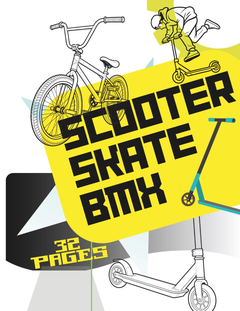 Scooter BMX Skate Colouring Book