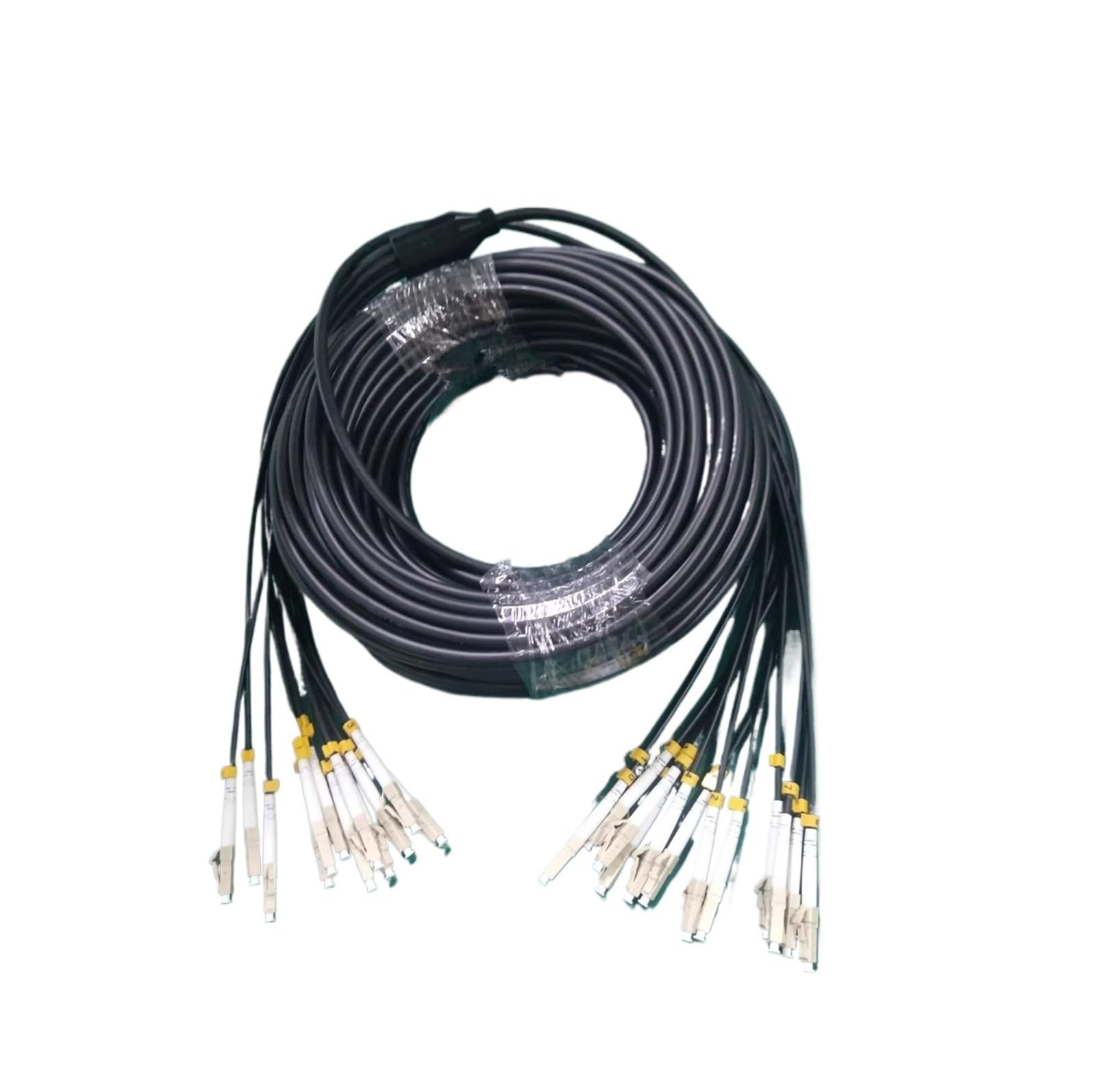 Cable de fibra óptica blindado de TPU, multimodo OM3, 12 núcleos, latiguillo flexible de fibra óptica, FTTH, 50 m, 60 m, 70 m, 80 m(12core LC-LC 50m)