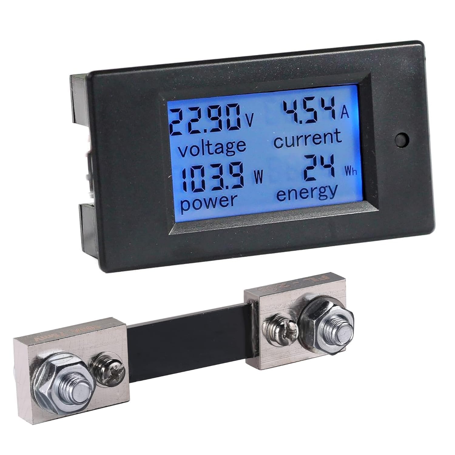 Quick Sense Digital DC Energy Meter QS-DMDC100A/WB | 6.5–100V DC Power Monitor | Voltage Current Watt Meter | 100A Shunt | Solar RV EV Battery Monitoring-image-40