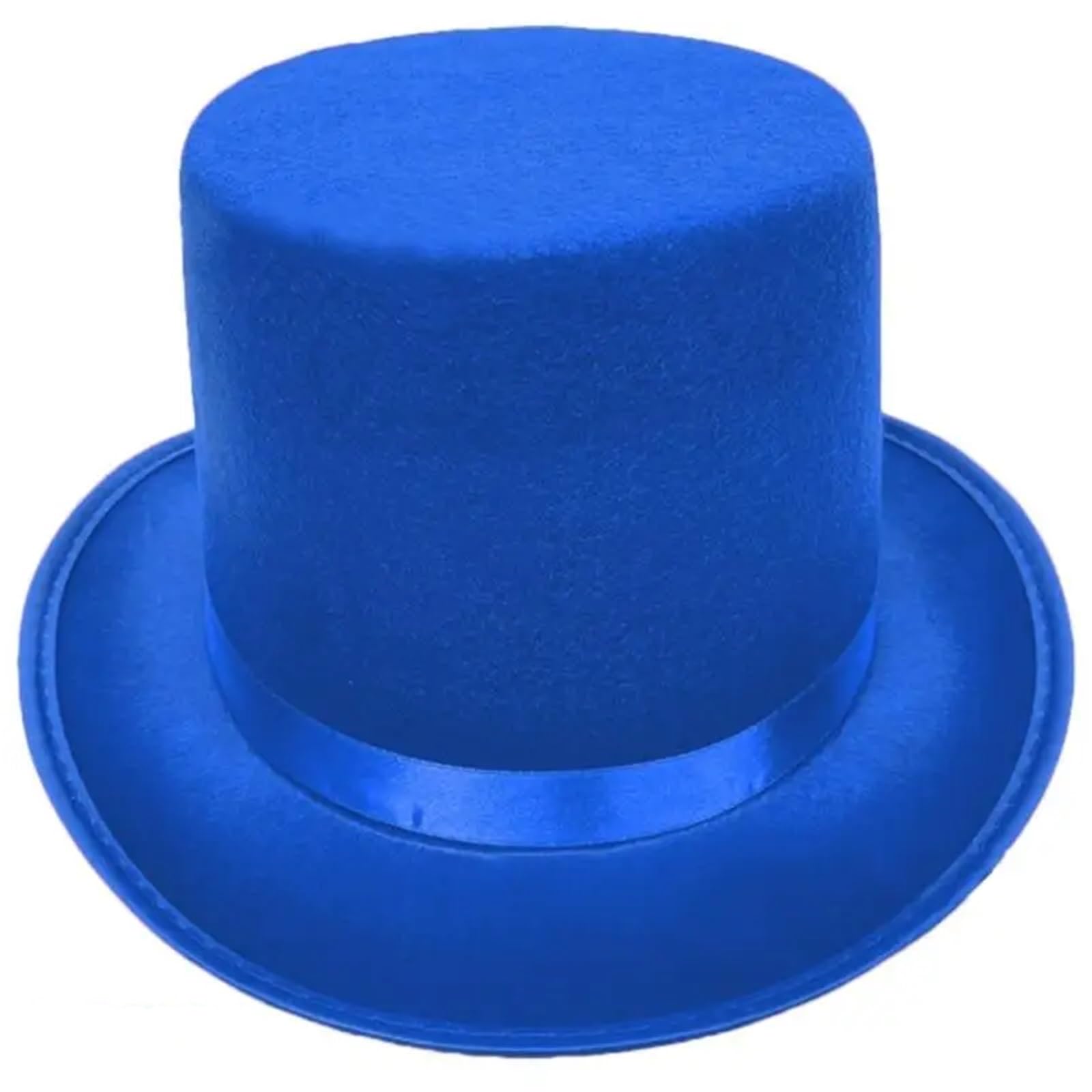 Cappello Cappello A Cilindro da Vestire da Mago for Donna Cappello da Festa A Tema Uomo con Tesa Arrotolata Costume da Gentiluomo Cappello A Cilindro con Foto(Blue,S)