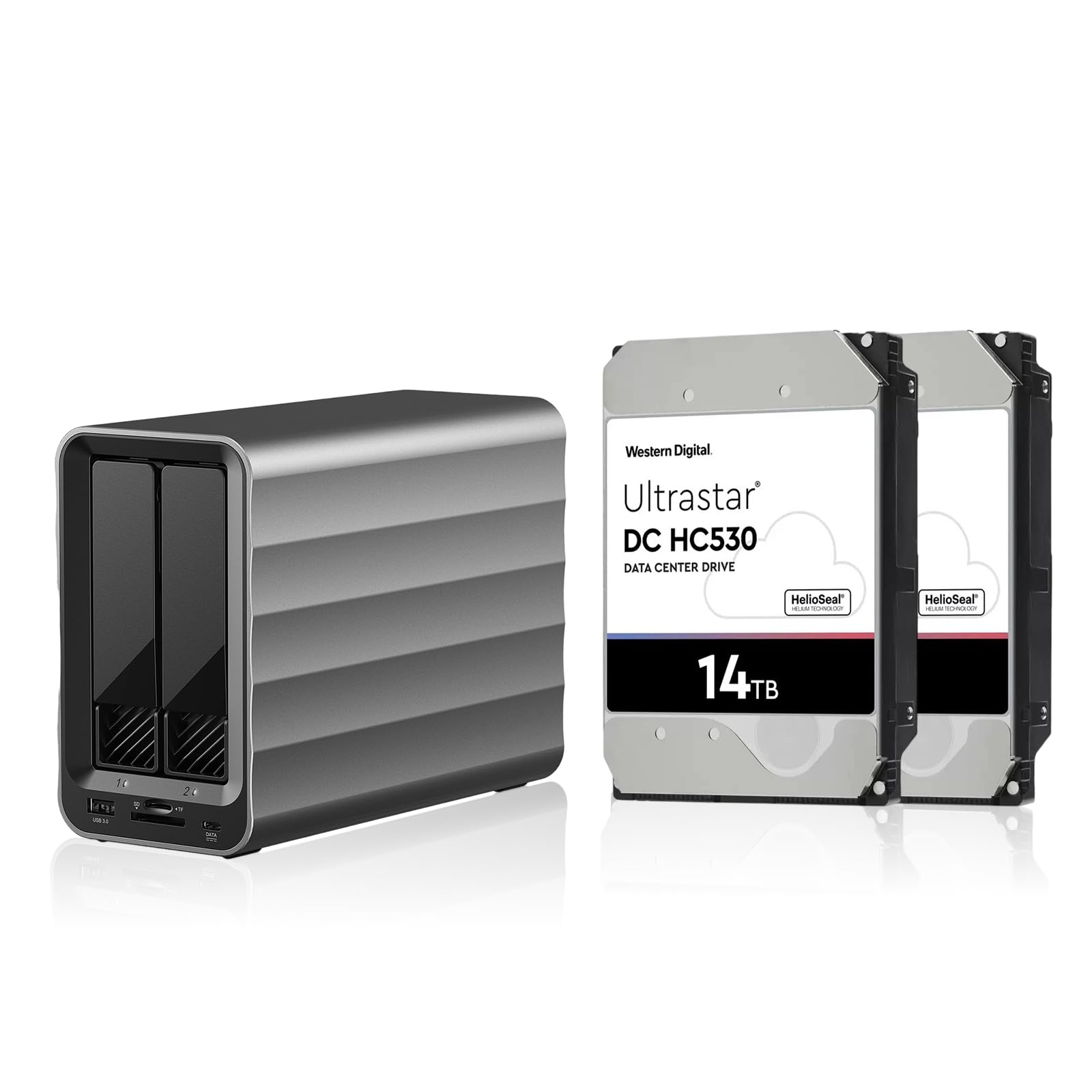 WVX hdd ケース RAID対応,2.5/3.5インチ両対応 Amazon | 【HDD 14TB×2台付属】hdd ケース RAID対応,2.5/3.5インチ両
