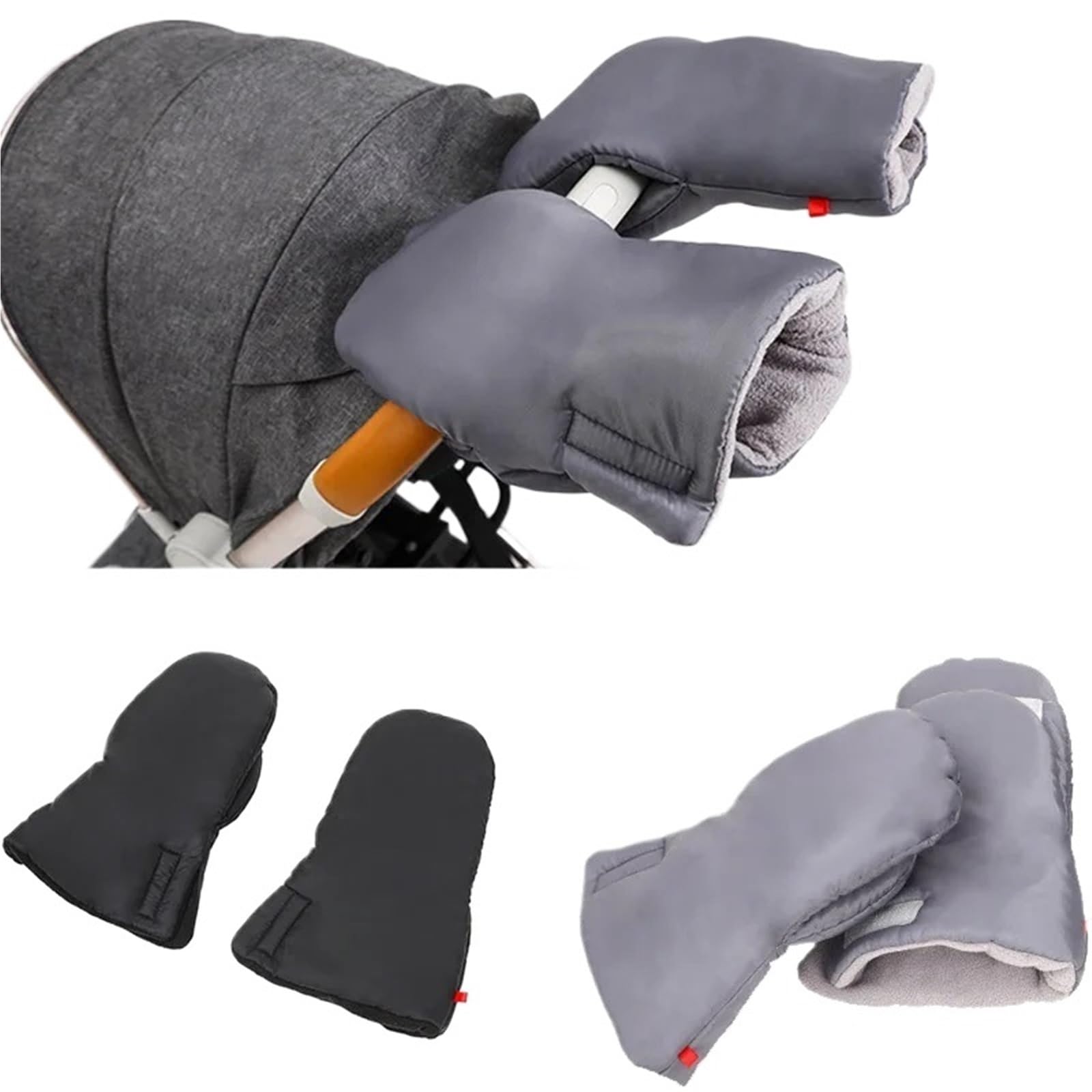 Guanti Passeggino Guanti for passeggino, impermeabili, caldi, invernali, antigelo, coprimani, guanto scaldamani(Gray)