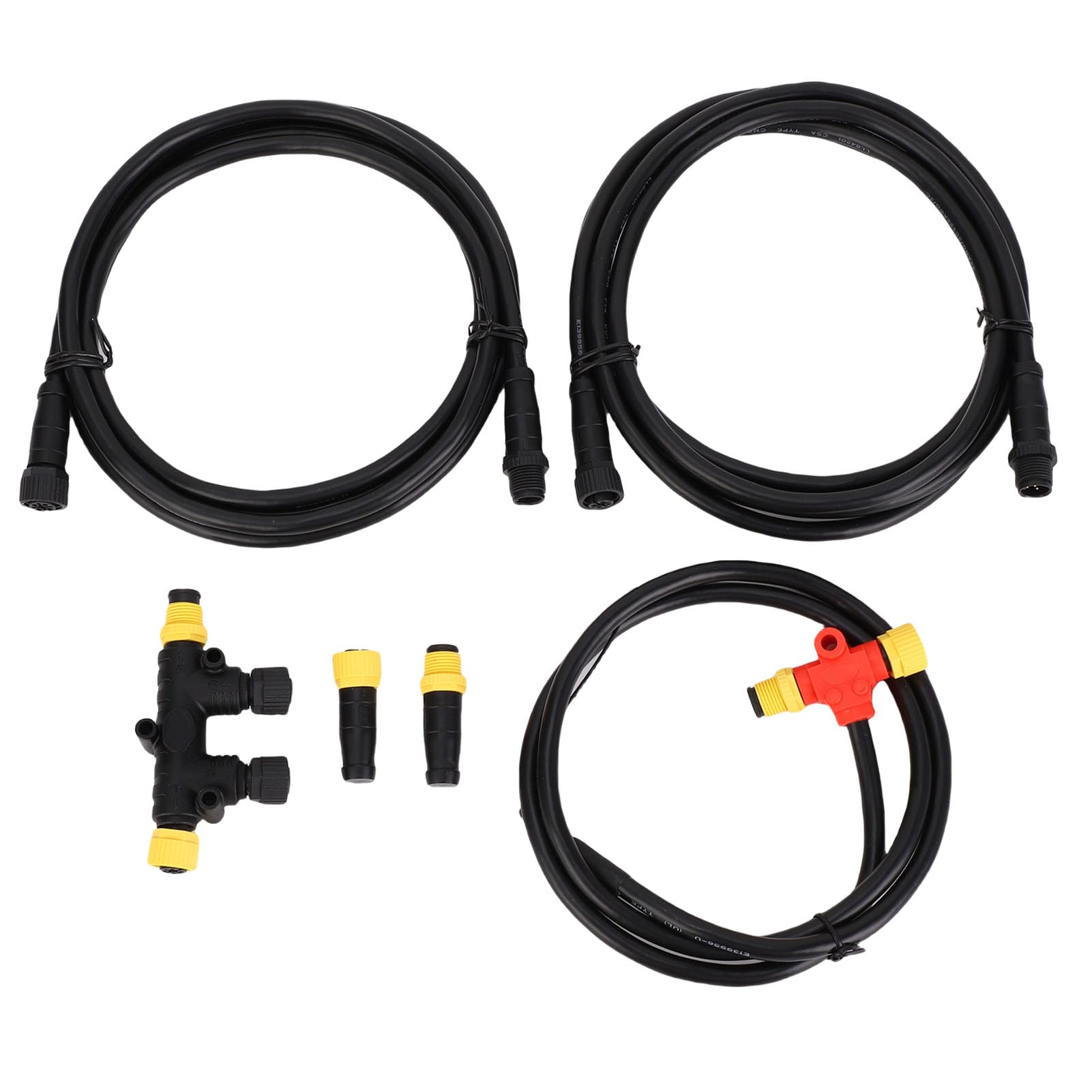 Kit de Inicio GPS Marino Acouto con Conector M12 de 5 Pines IP67 Impermeable y Cables Terminadores para Red NMEA 2000 Kit Accesorios Navegación Marina GPS Marine Starter Kit NMEA2000