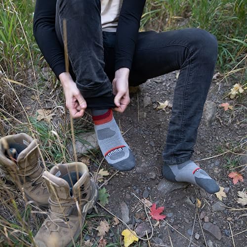 Image of GRIP6 Crew Socks - Merino Wool Socks Made in the USA, Lightweight Wool Hiking Socks, Crew Socks for Men and Women