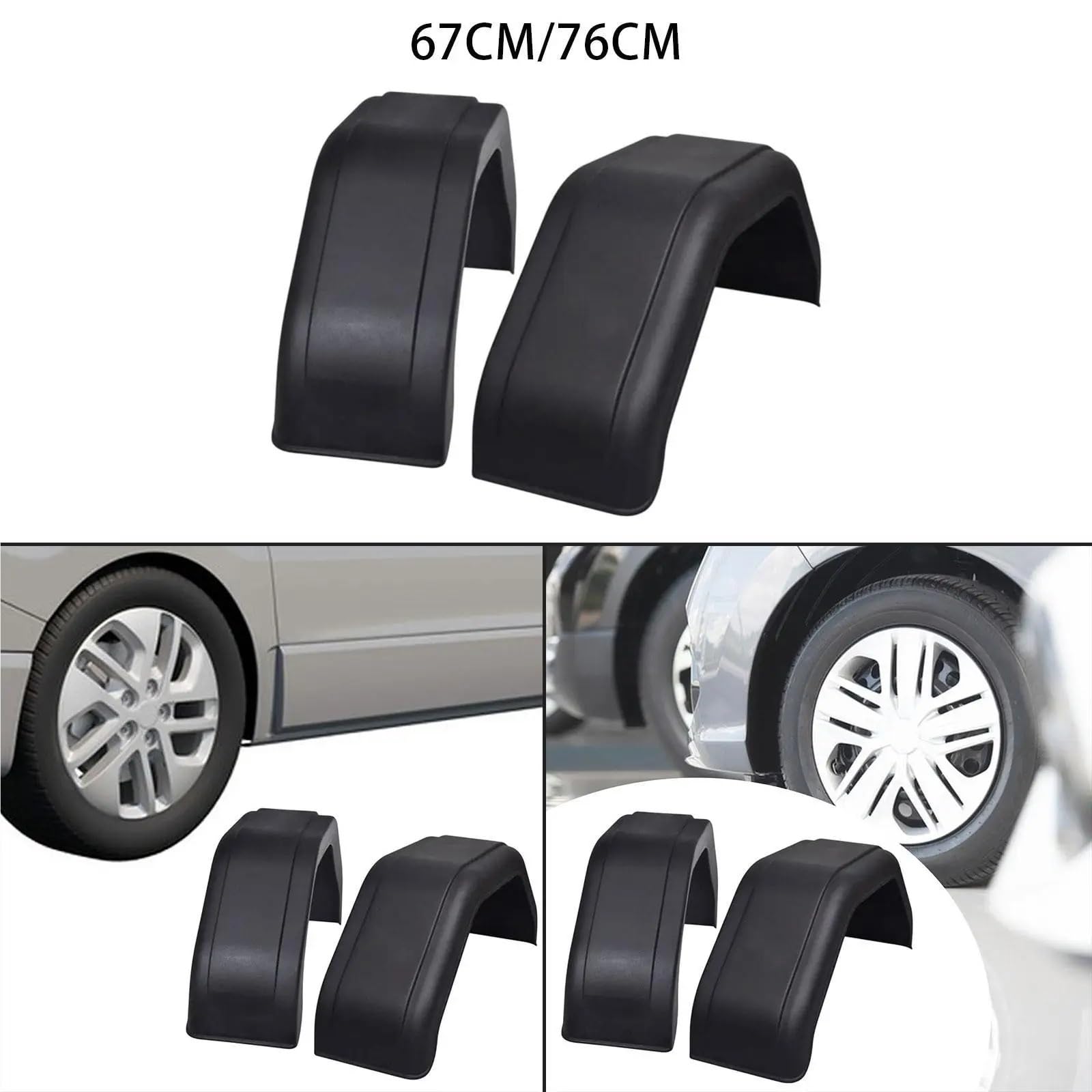 chlapacze do samochodu 2 sztuki Koła przyczepy Błotniki Zamienne części zamienne do przyczep jednoosiowych Prosty montaż(For 14inch 15inch)