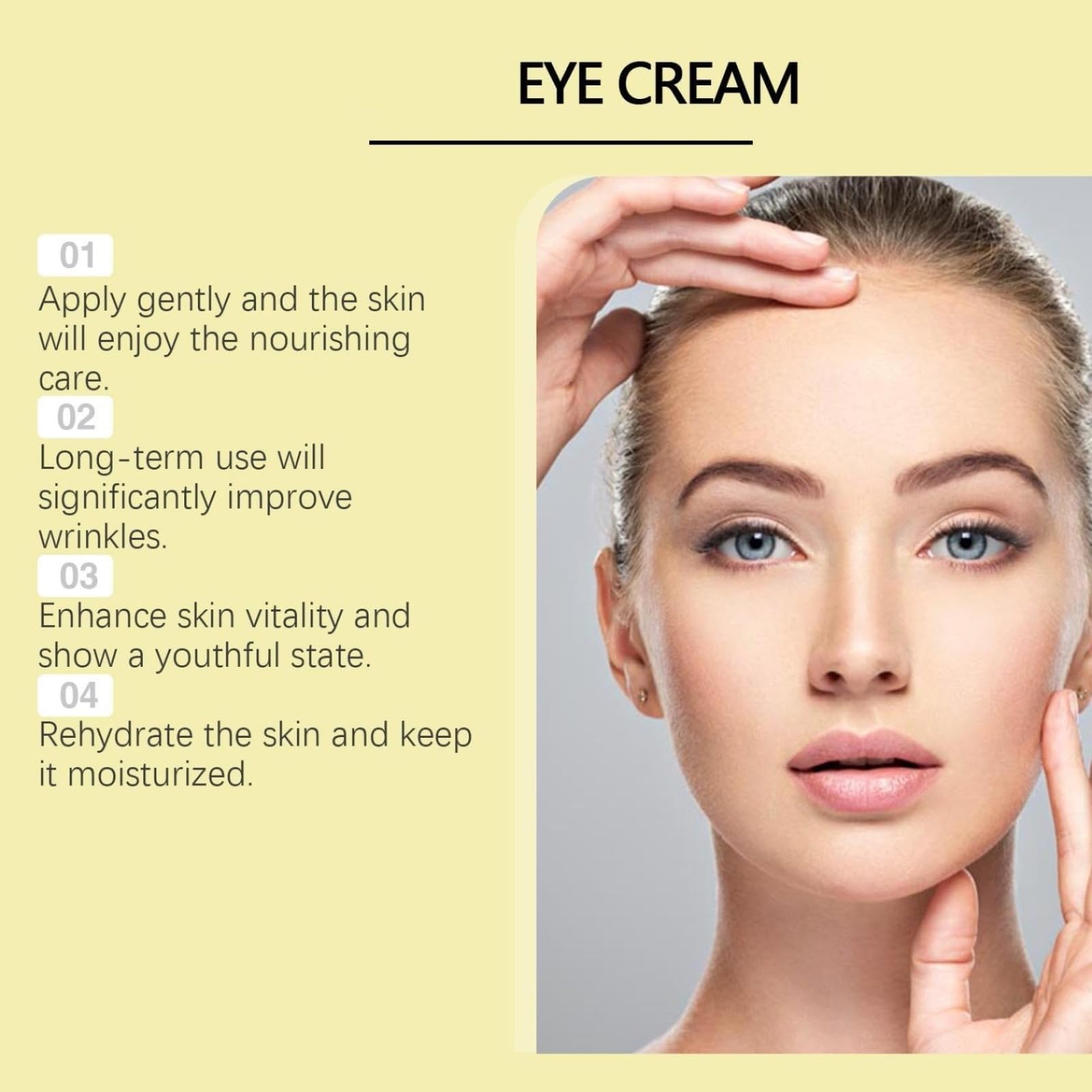 Crema para los ojos con retinol, para la cara y el cuello, reduce las ojeras, cuidado rápido de la piel, mujeres y hombres, adecuado para todos los tipos de piel, uso diurno por la noche. (5pcs)