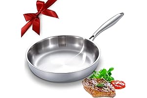 DELARLO Stainless Steel 12 Inch Frying Pan