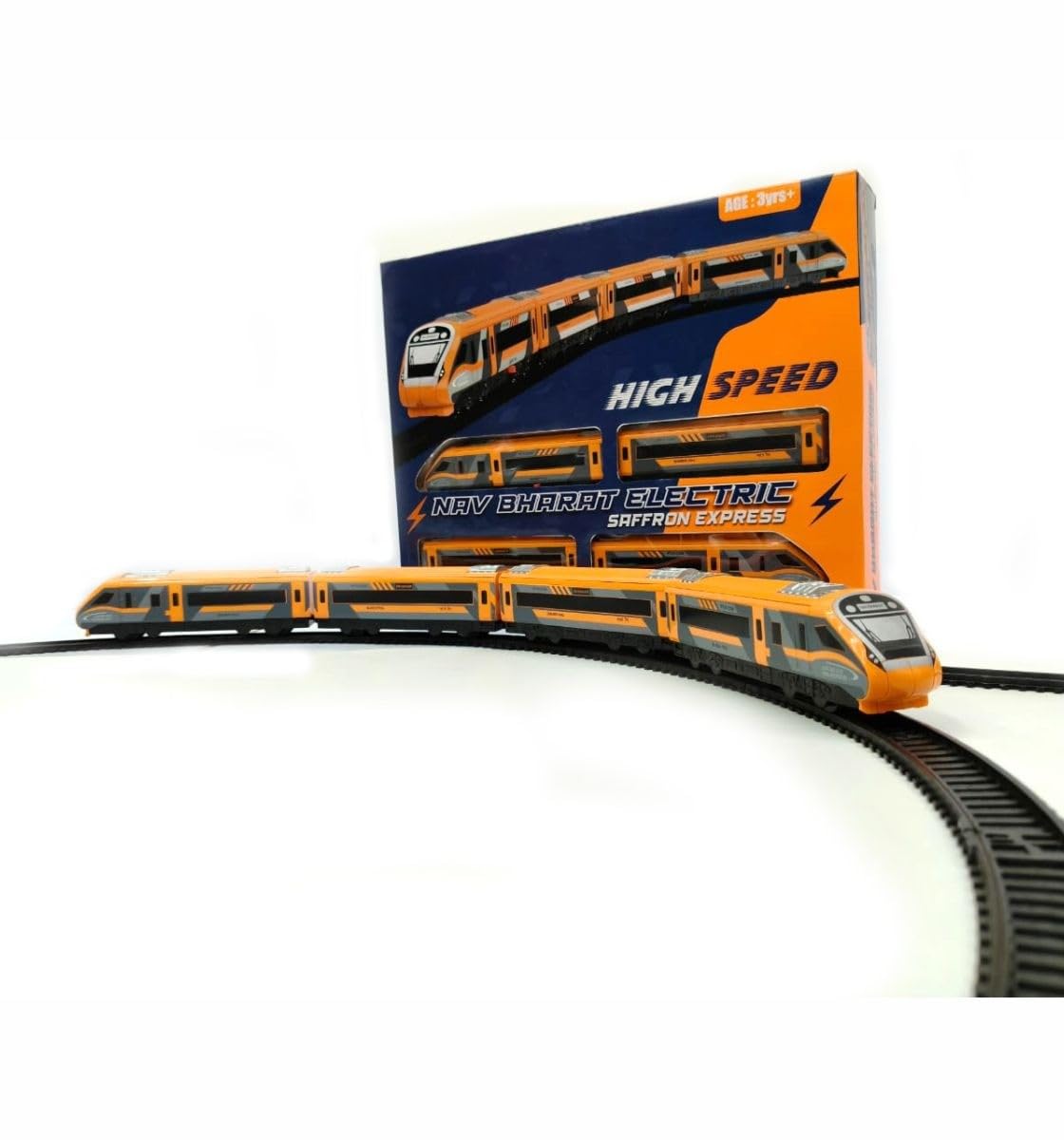 Amisha Gift Gallery Vande Bharat Express Battery Operated Train Set for Kids with Tracks & Coaches 3