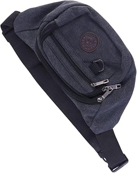 Waist Pack for Women Men Large Fanny Pack Canvas Messenger Bag Adjustable Fashion