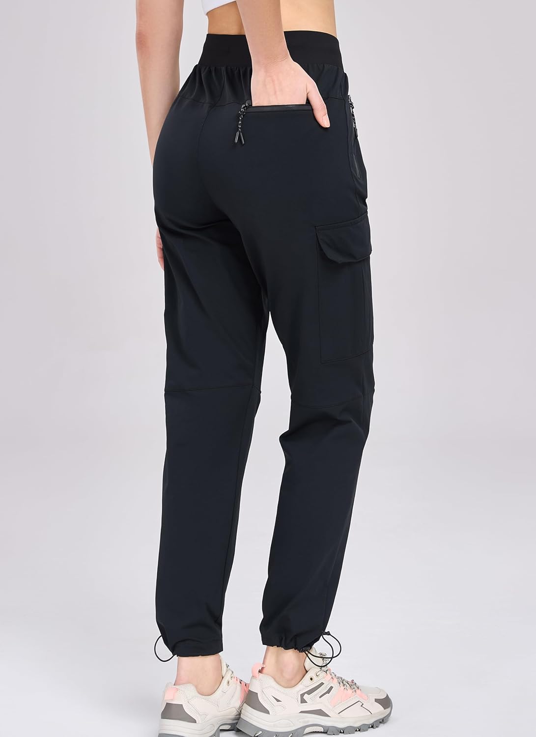 Oalka Women's Hiking Pants Water Resistant Quick Dry Cargo Pockets Pants - Image 2