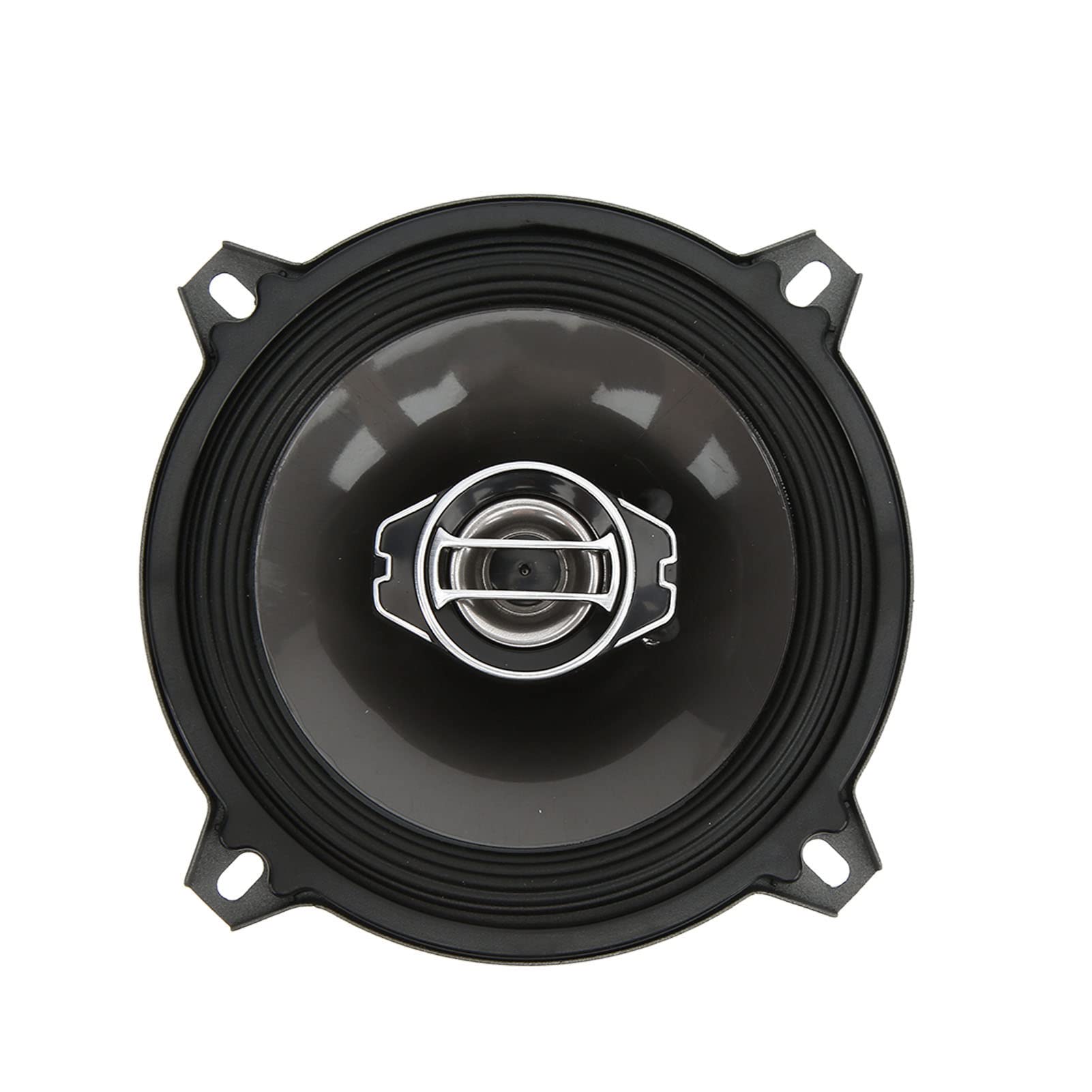 Aramox Altavoces Coaxiales Altavoces para Automóvil de 5,25 Pulgadas ABS Metal de 2 Vías 25 W a 80 W 4 Ohmios 90 a 22000 Hz Crossover Incorporado para de Automóvil de 12 V