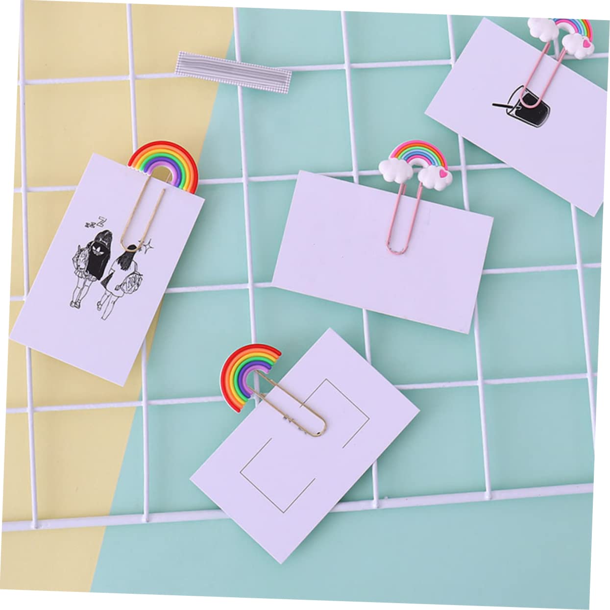 NUOBESTY 60stücke Bunte Büroklammern Im Regenbogen-design Niedliche Lesezeichen Und Vielseitige Dokumentenklammern Für Schule Und Büro Für -projekte Organisation Von Unterlagen