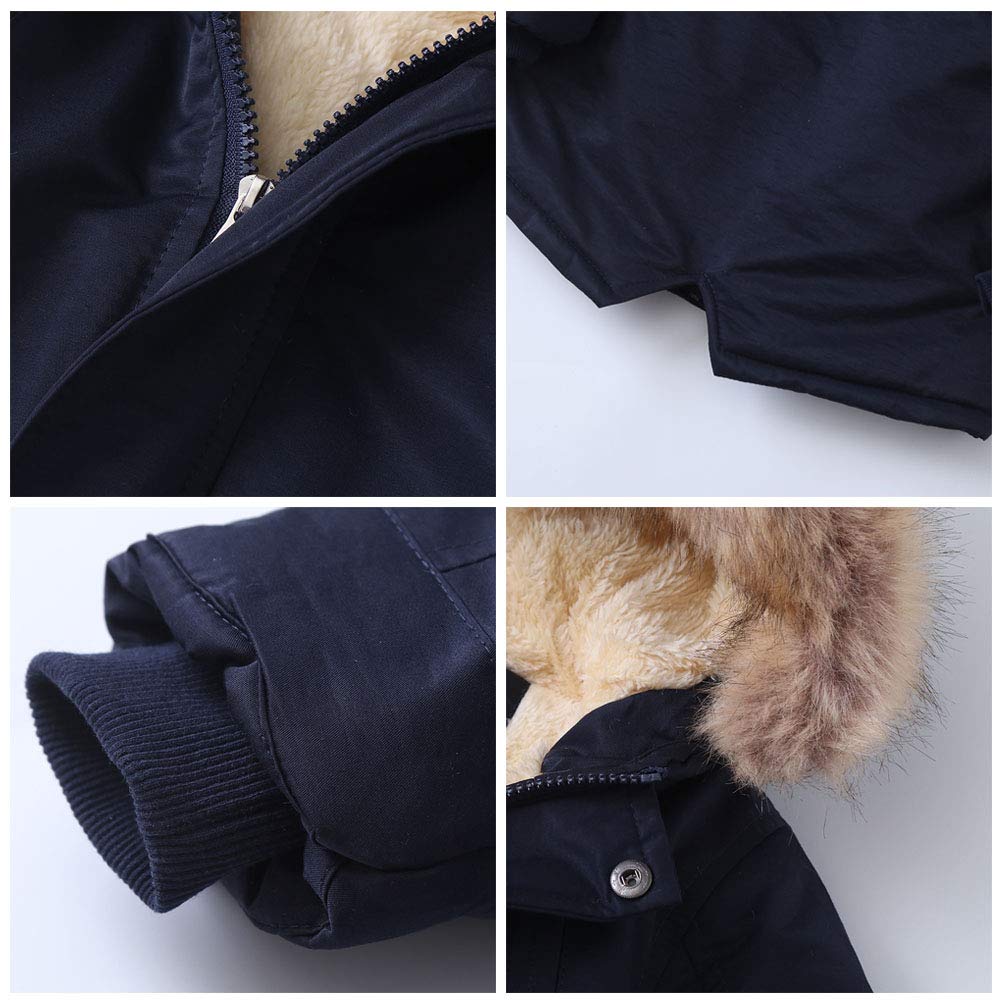 Cappotto con Cappuccio per Raggazzo Giubbotto Trapuntato da Bambino Incappucciato Inverno 3-14 Anni
