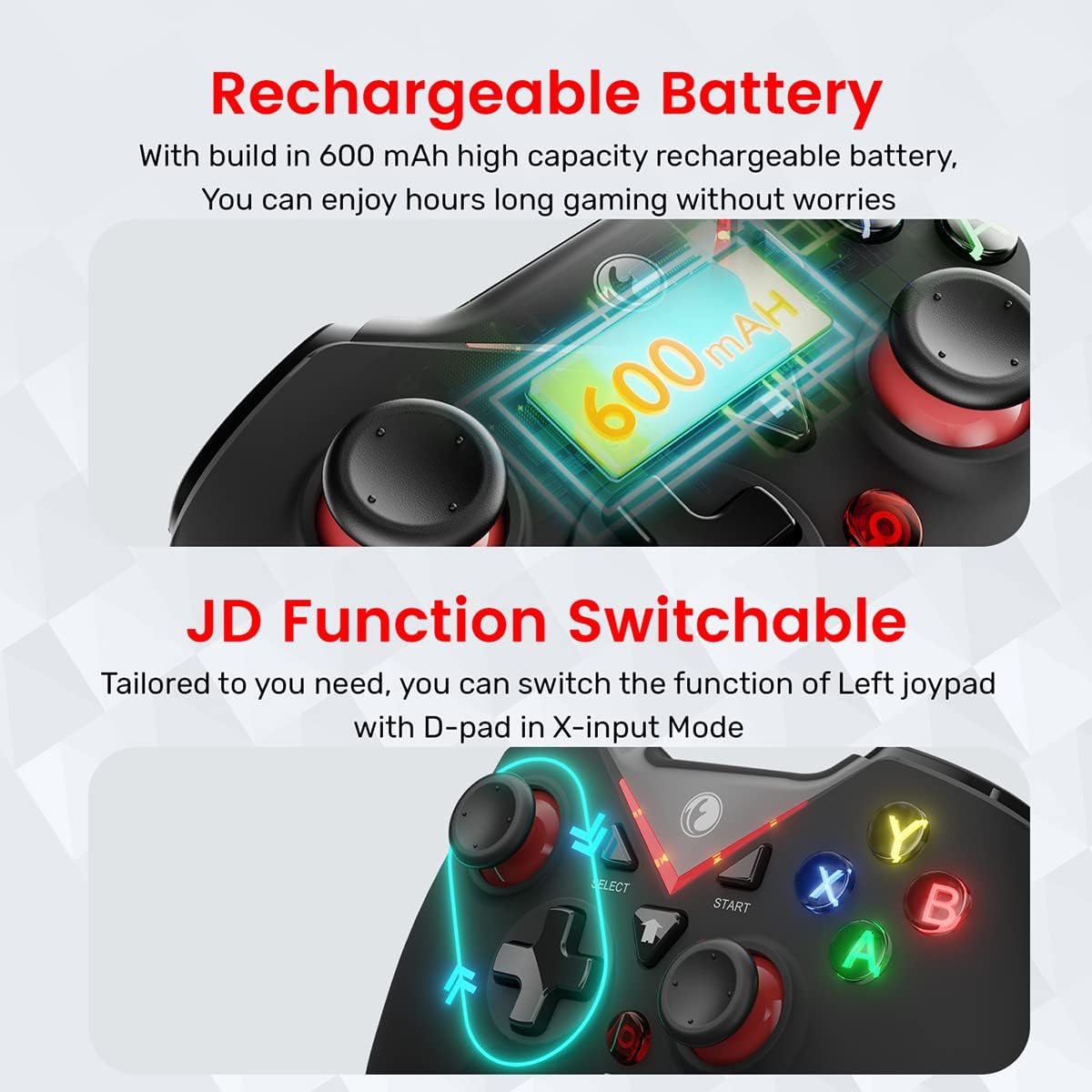 Buy Ifyoo Vone 2 4g Wireless Game Controller Dual Vibration Gaming Gamepad Joystick For Pc Windows 11 10 8 7 Steam Ps3 Android Phone Tablet Tv Laptop Notebook Computer Red 2x Red Joystick Buy Ifyoo Vone 2 4g Wireless Game Controller Dual Vibration Gaming Gamepad Joystick For Pc Windows 11 10 8 7 Steam Ps3 Android Phone Tablet Tv Laptop Notebook Computer Red 2x Red Joystick