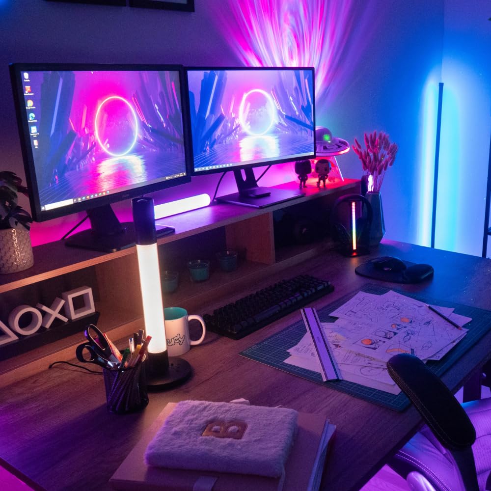 Tube LED 130cm RVB digital, filaire USB, synchronisé à la musique, display 20 pcs
