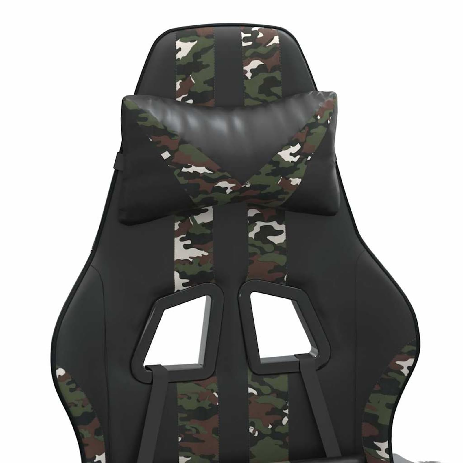 Gamingstuhl mit Fußstütze, Kunstleder, Camouflage, verstellbar