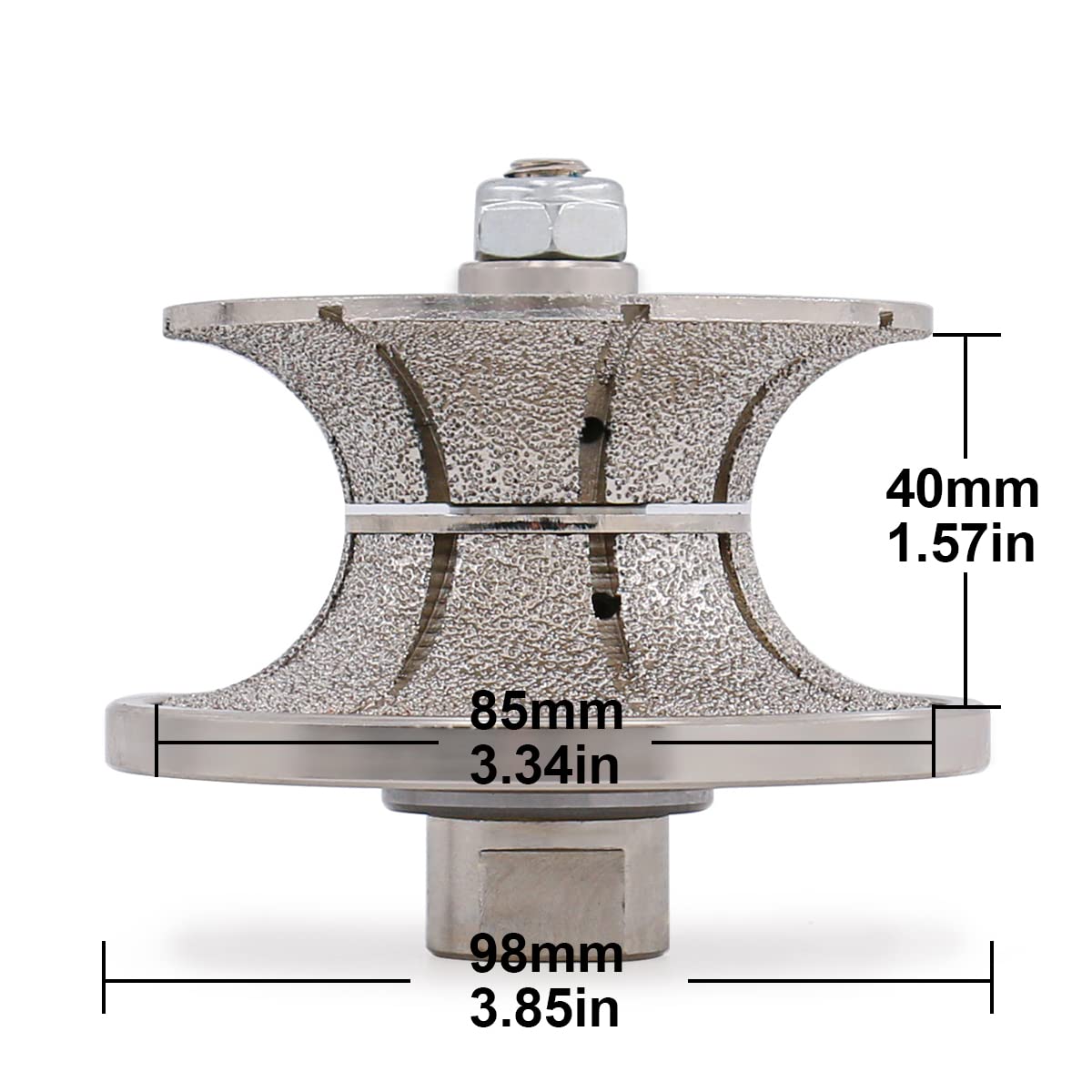 V40 Diamond Router Bit Full Bullnose Profiling Wheel Wet Use per utensili a mano Granito Marmo Rettifica con Filo 5-8/11